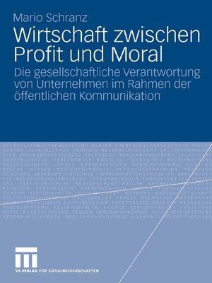 cover image of Wirtschaft zwischen Profit und Moral